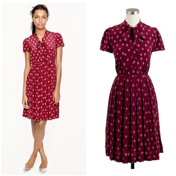J. Crew Mini Medallion Tie-Neck Dress. - Picture 2 of 7